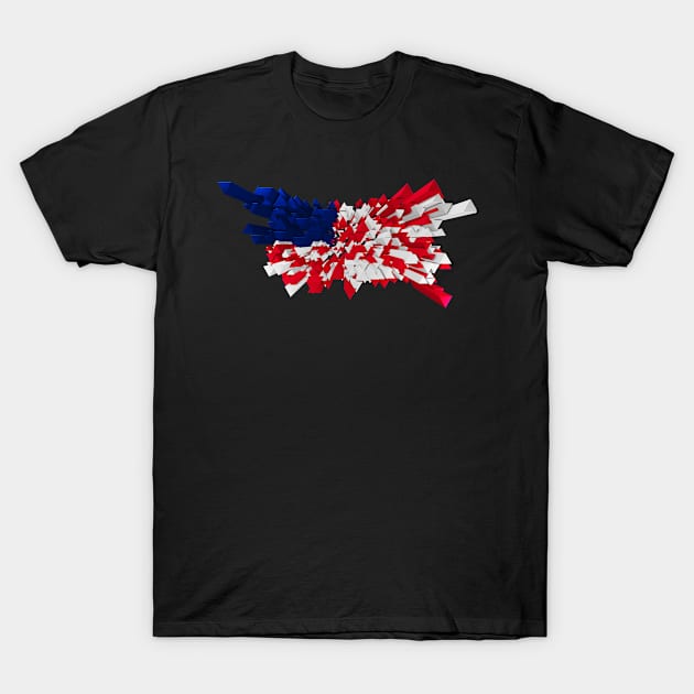 Abstract US Flag made of triangles T-Shirt by Inch